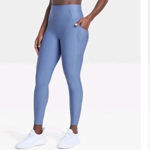 All In Motion Effortless Support High Rise 7/8 Leggings Blue SZ M NWTs